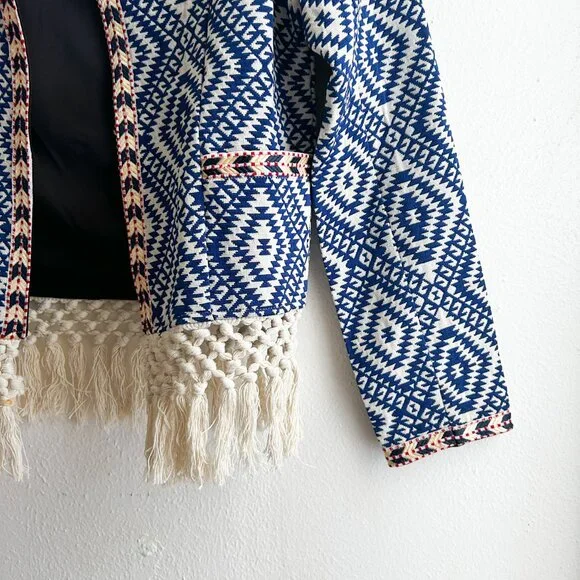 REVOLVE x Tularosa Santa Fe Fringe Jacket in Diamondback Multi - Picture 7 of 11